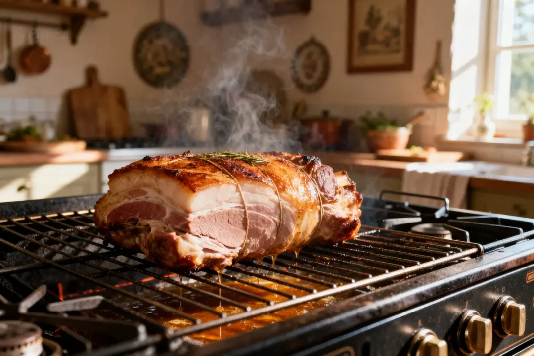 Rôti de porc doré au four cuisine le temps de cuisson d'un rôti de porc